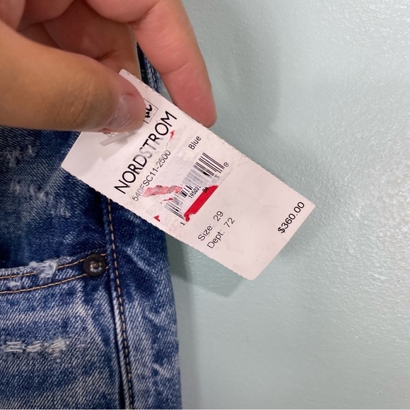 Moussy‎ Vintage Ashley Wide Straight Leg Blue Jeans Distressed Sz 29 - Picture 3 of 7